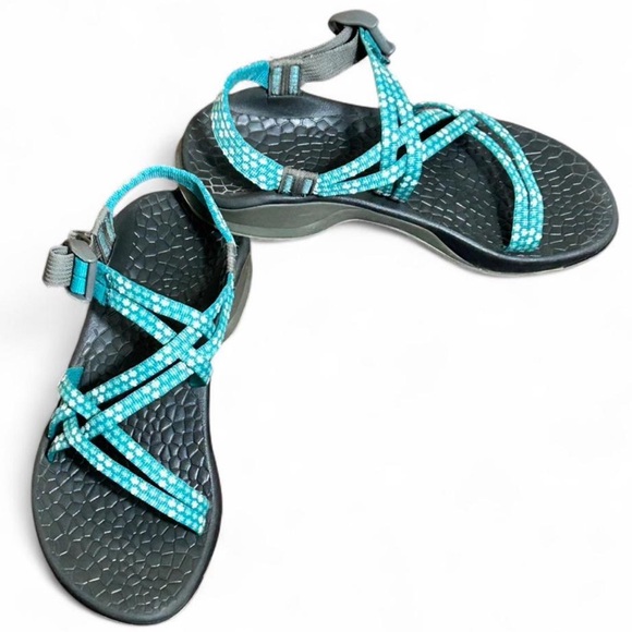 Chaco Blue and Gray Sport Sandals - Picture 2 of 6